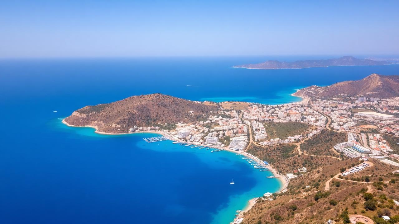 Sarandë — a resort city on the Ionian coast, popular with foreign buyers